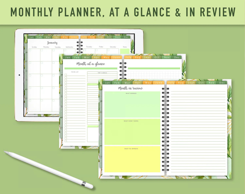 Digital Planner Goodnotes - Green  2026
