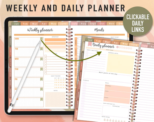Goodnotes Digital Planner Template 2026