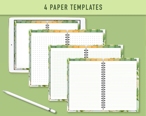 Digital Planner Goodnotes - Green  2026
