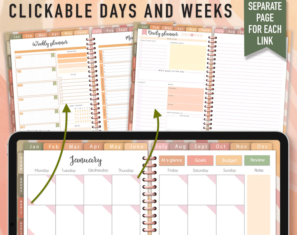 Goodnotes Digital Planner Template 2026
