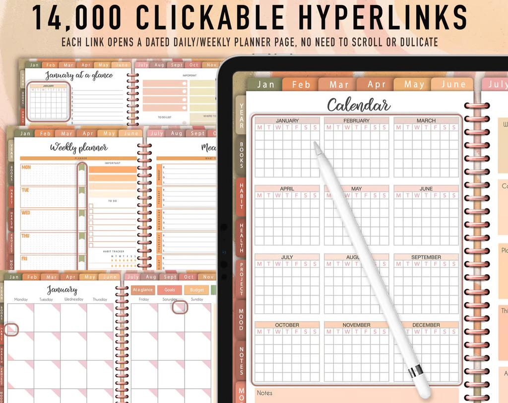 Goodnotes Digital Planner Template 2026